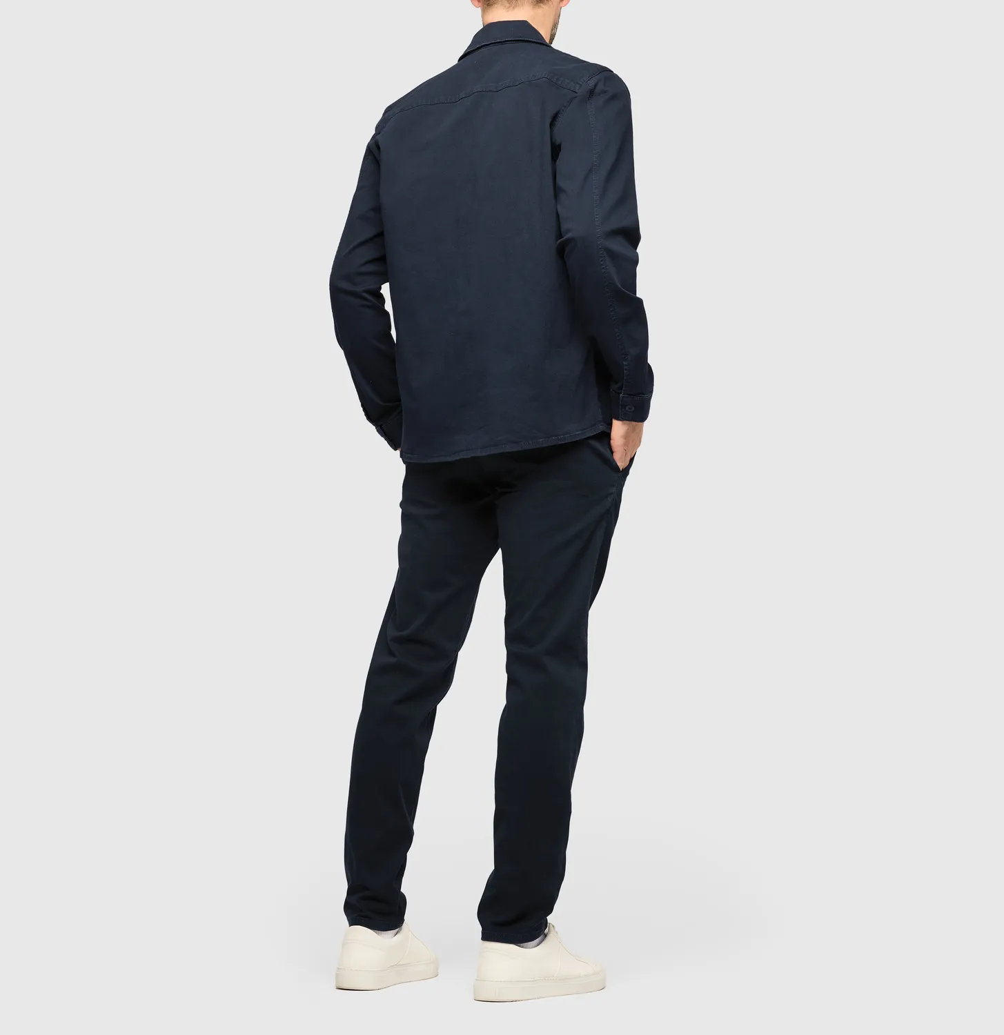MAC Overshirt 0201 denimskjorte mørkeblå stretch