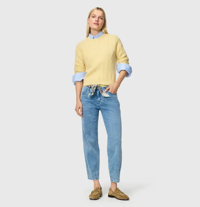 MAC Jeans Bobbie barrel jeans mellemblå cropped
