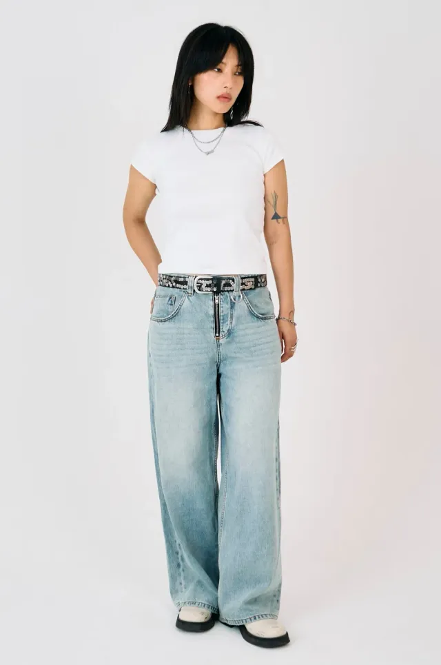 THE RAGGED PRIEST Slim Sweeper jeans lys vask rigid