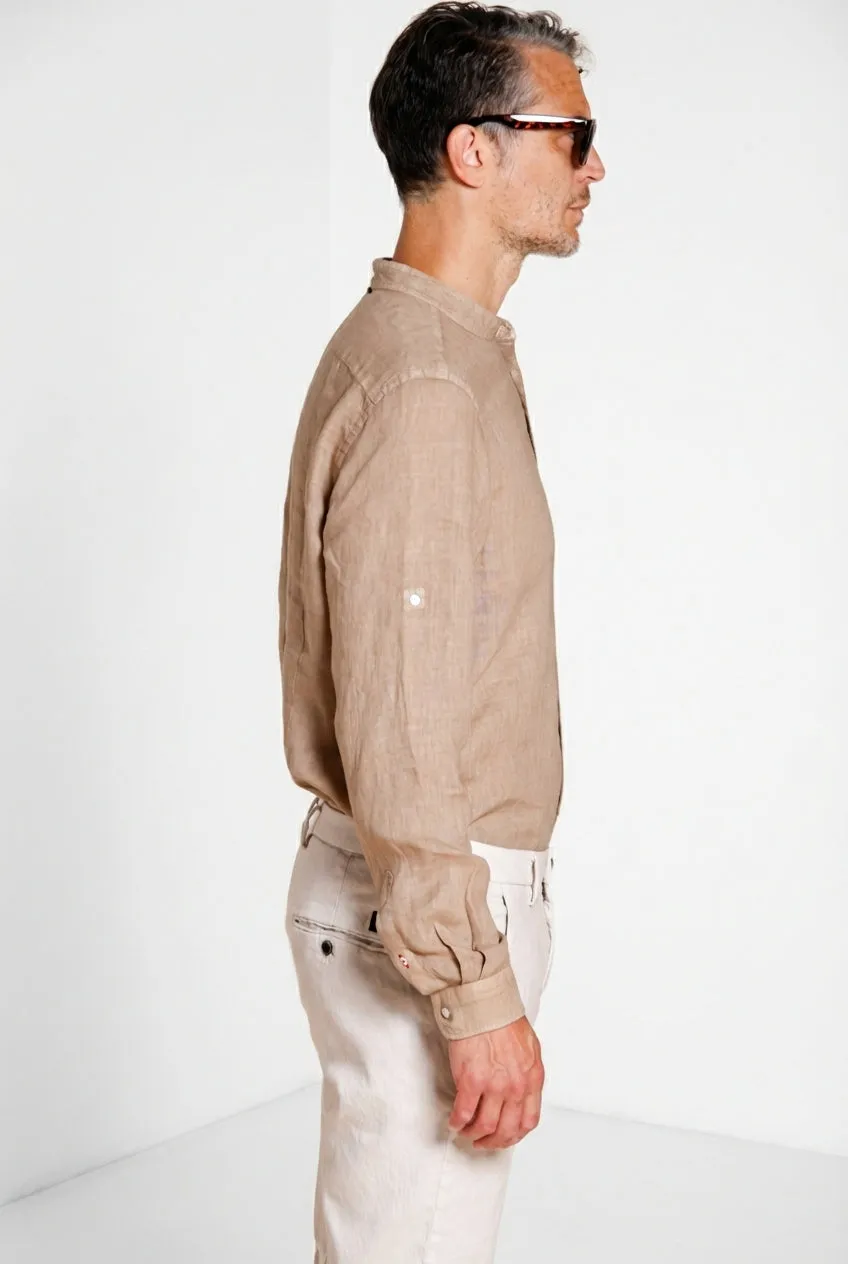 Mason's Porto herreskjorte beige 100% hør