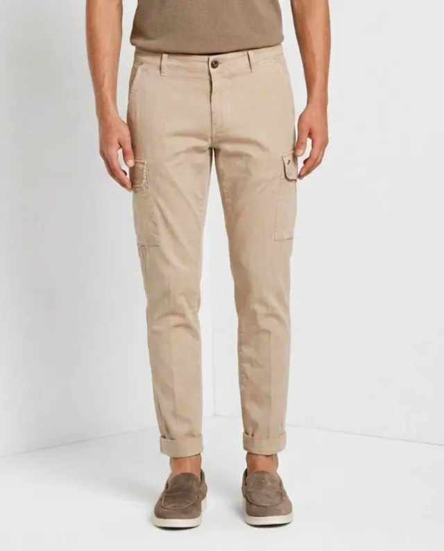 Mason's Chile cargobukser extra slim beige stretch
