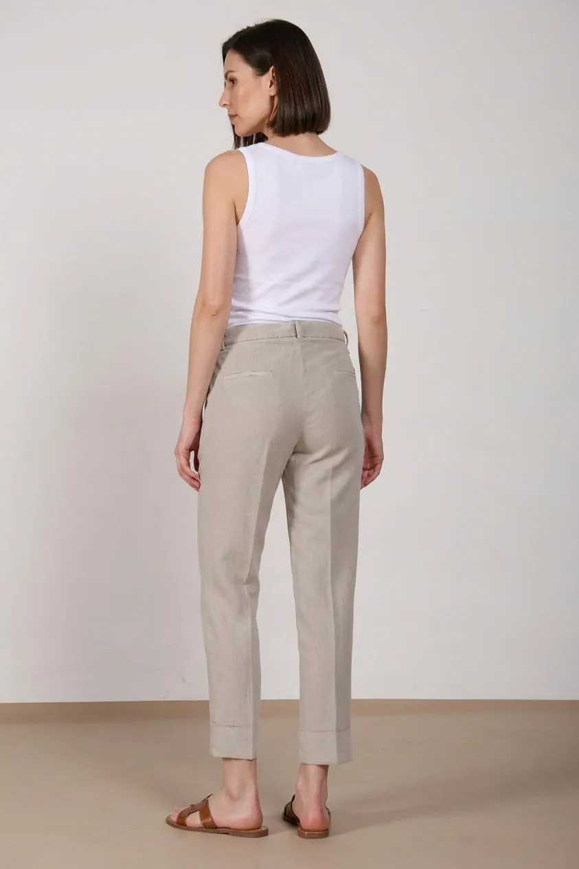 Mason's New York Carrot chinobukser beige hør dame