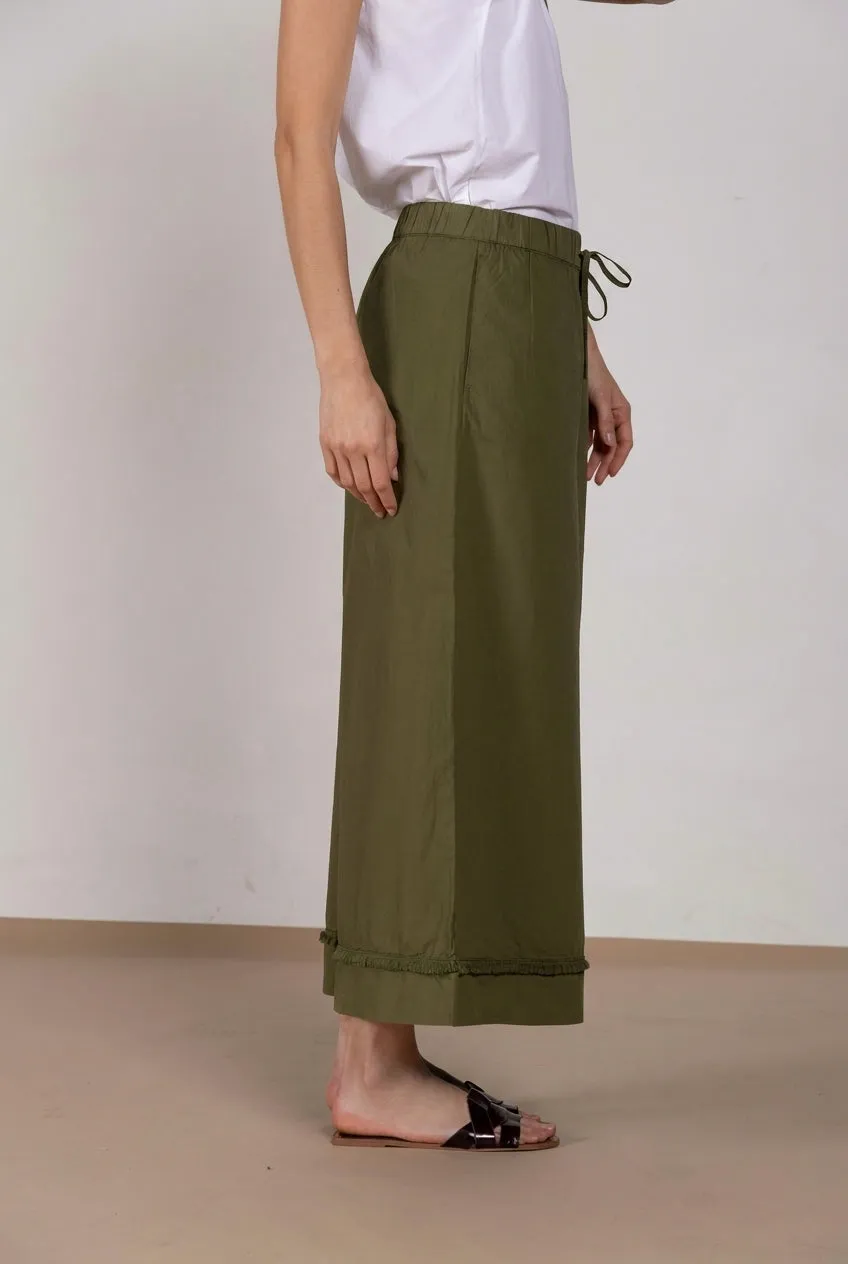 Mason's Portofino Cropped joggerbukser skovgrøn wide leg