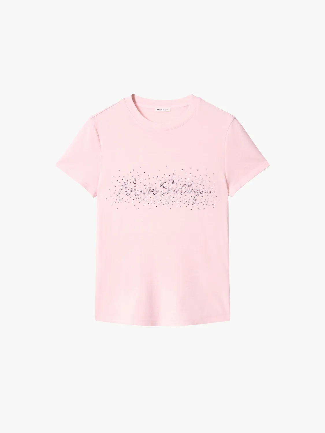 Miss Sixty T-shirt baby pink perler fitted