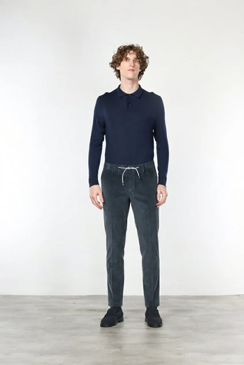 Mason's Milano Jogger chinobukser grå fløjl extra slim