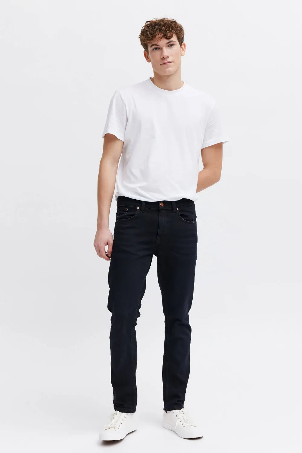 Organsk Atmosphere Black n Gold jeans sort kobber slim