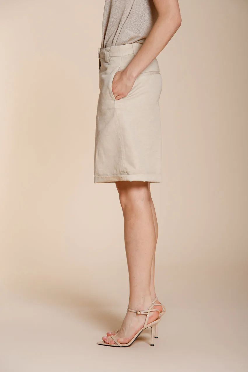 Mason's Brigitte chino shorts chalk hørblanding