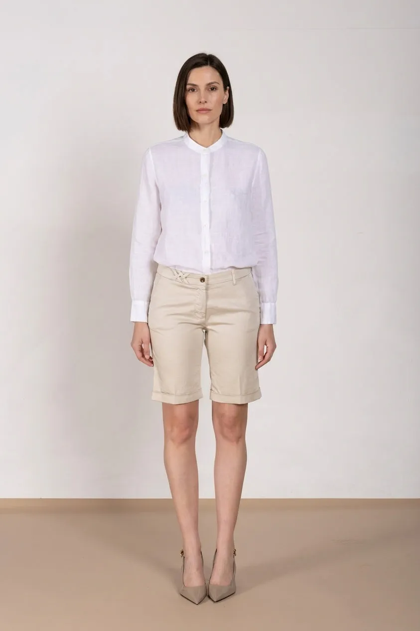 Mason's New York chino shorts stucco satin slim