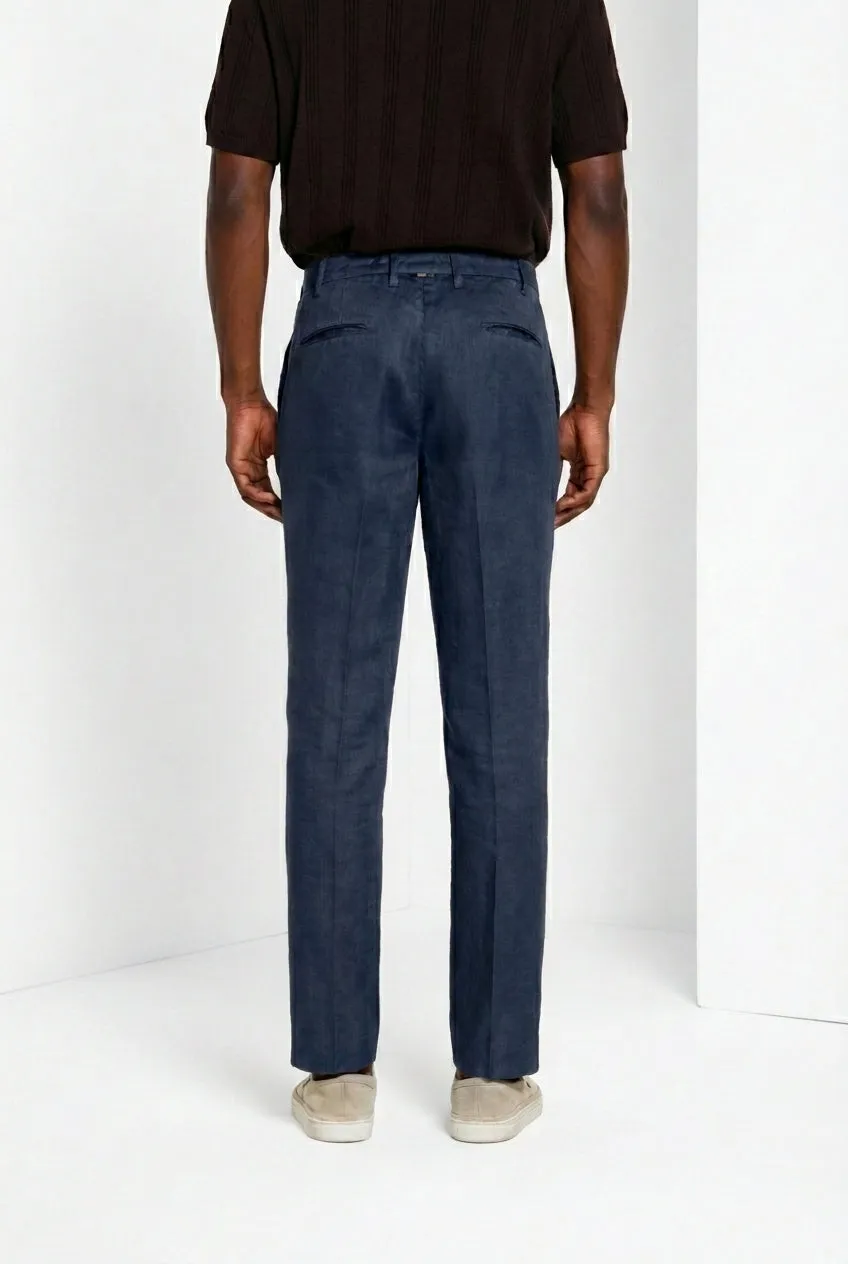 Mason's New York Icon Flex chinos lyseblå hør regular