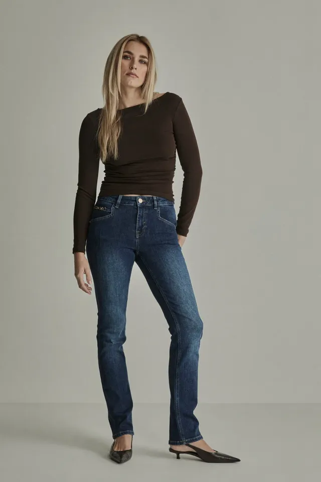 Para Mi Angie Fancy jeans Drift Blue high waist slim
