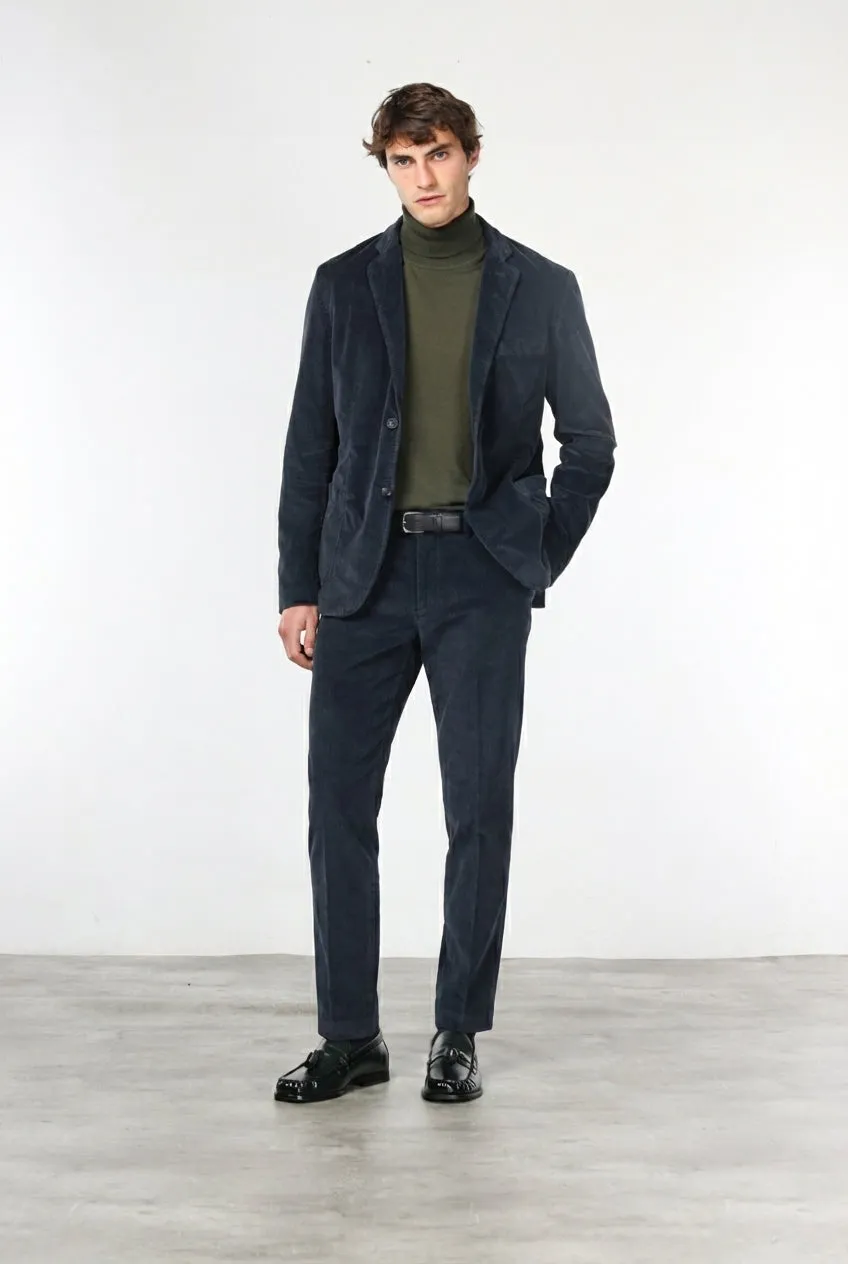 Mason's Milano chinos natblå fløjl extra slim