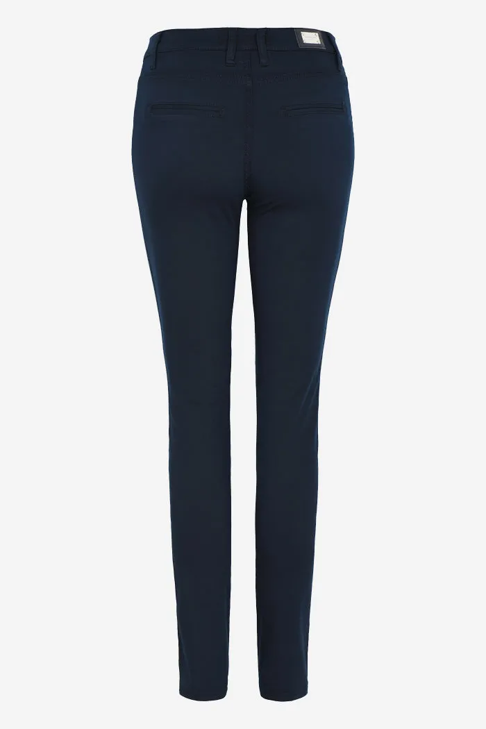 Merrytime Anna Slim bukser marine twill stretch
