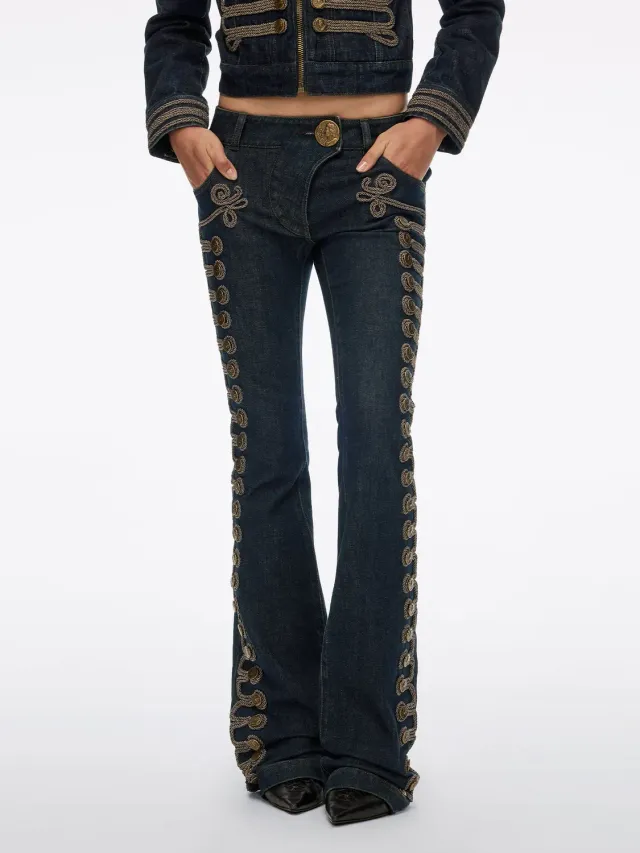 Miss Sixty Napoleon Flare Jeans lavtaljede denimblå