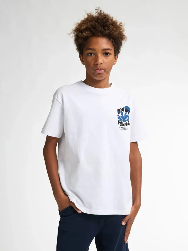 Petrol Industries Barracudaway T-shirt til drenge backprint bomuld