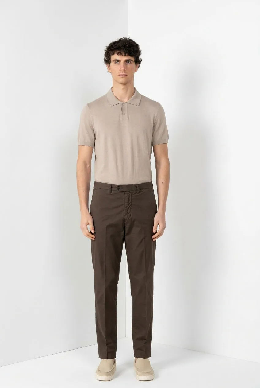 Mason's Boston chinobukser brun twill relaxed