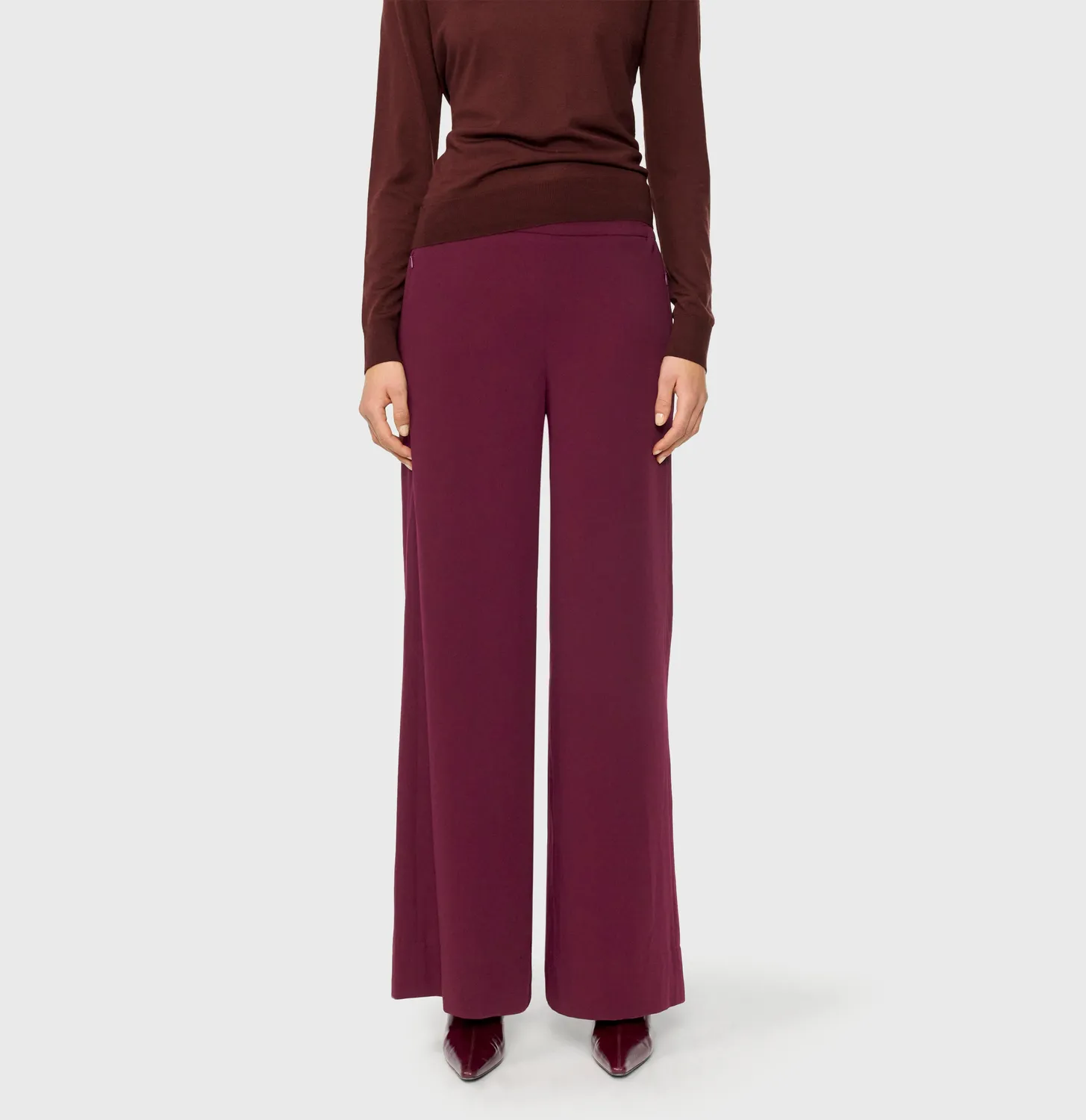 MAC Coralie 3421-00-0231 bukser bær crepe wide fit