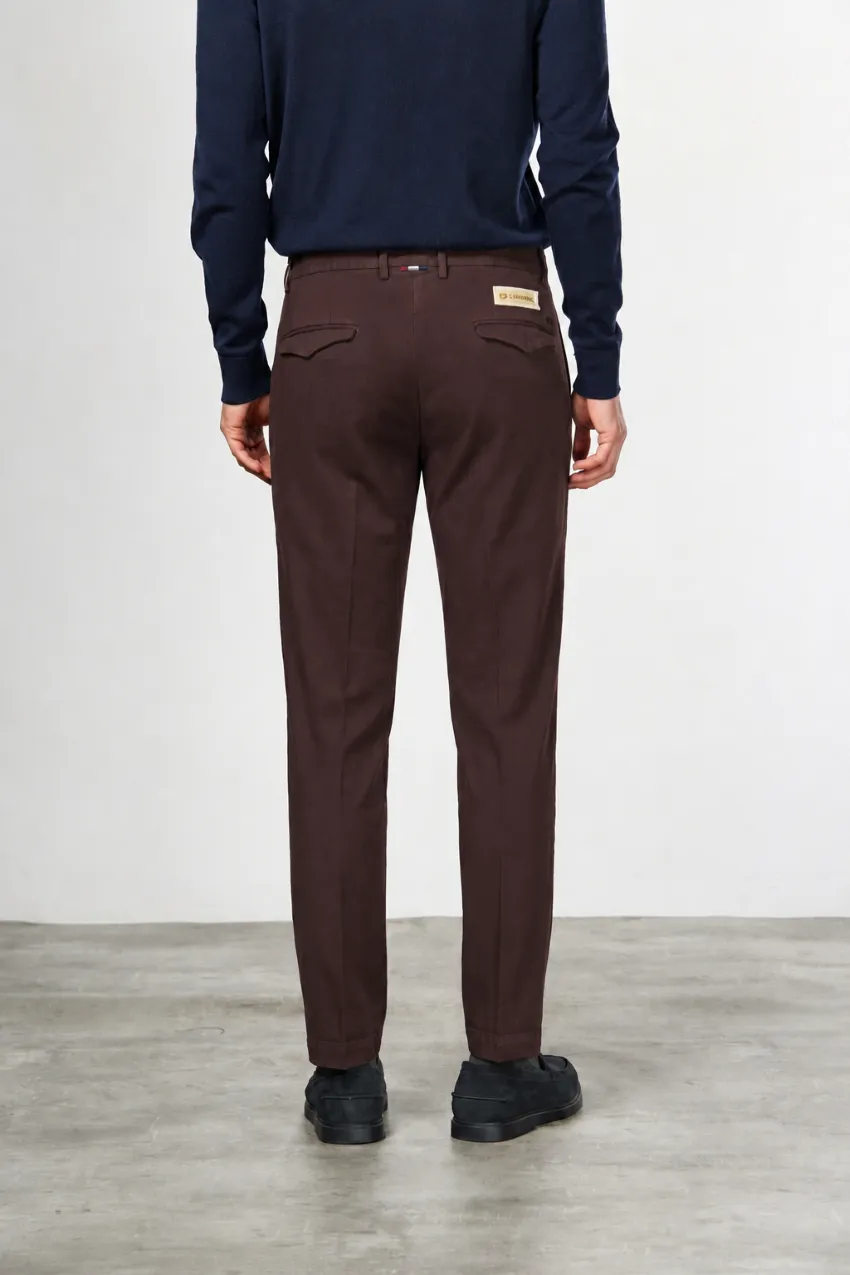 Mason's Torino 1 Pinces chinos vinrød slim cashmere