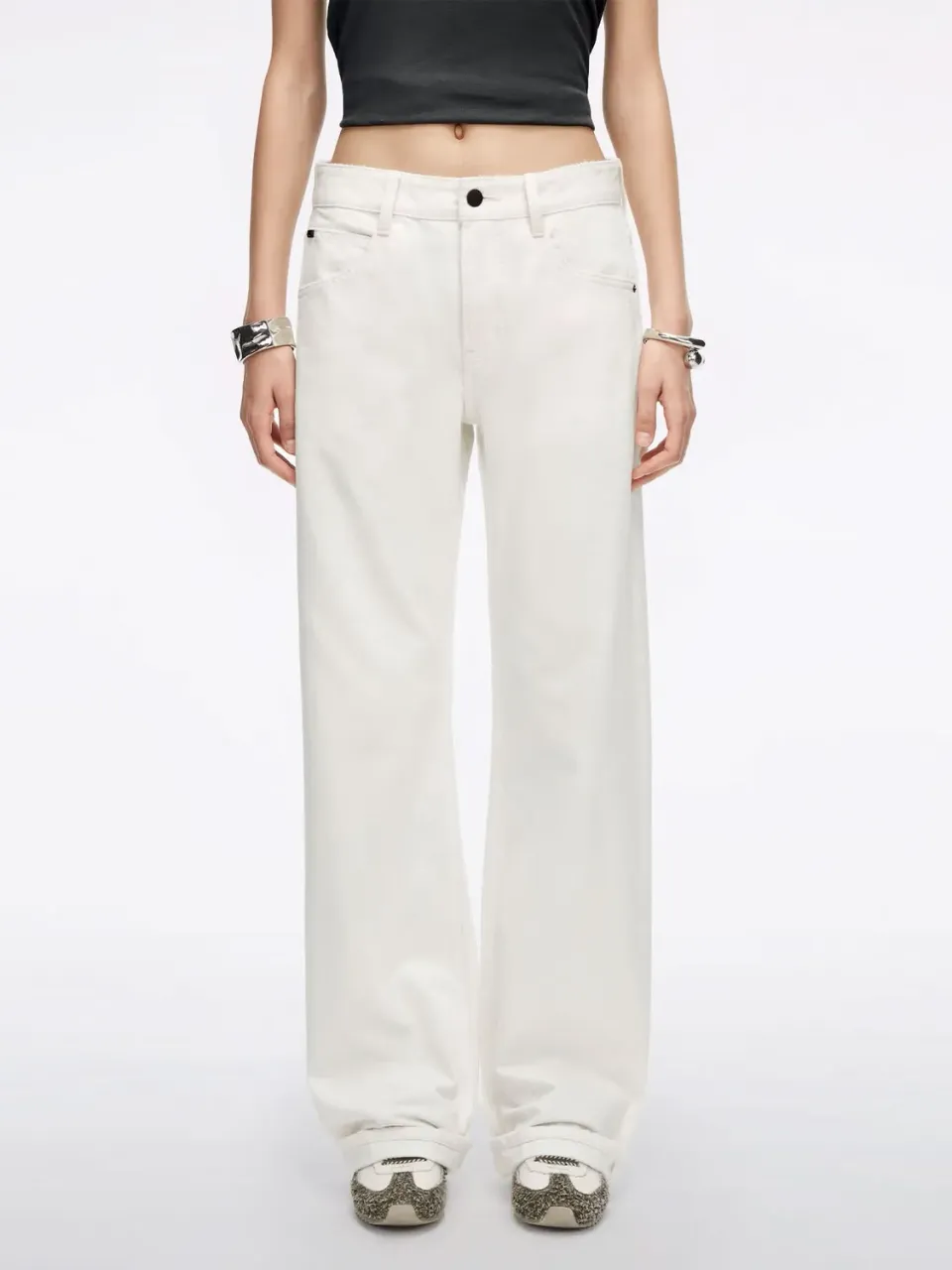 Miss Sixty Anni straight jeans hvid høj talje