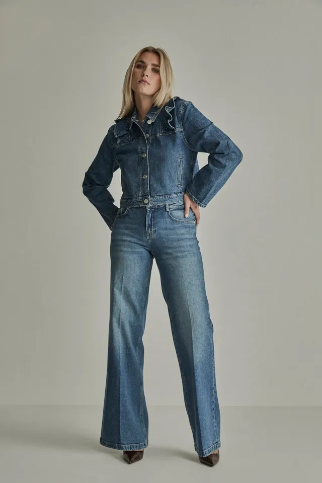 Para Mi Tess Jacket denimjakke blue reef - kort