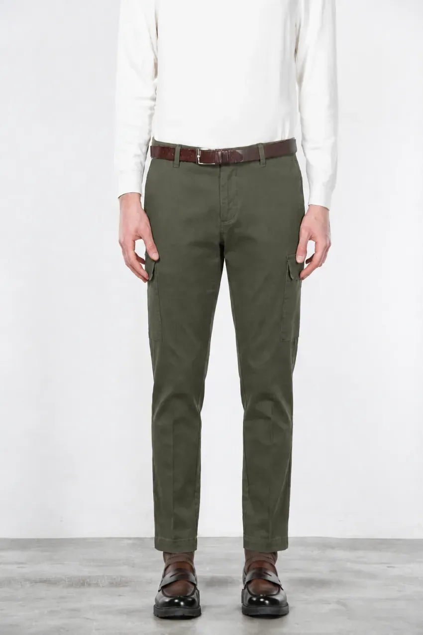 Mason's Chile cargobukser mørkegrøn regular fit stretch