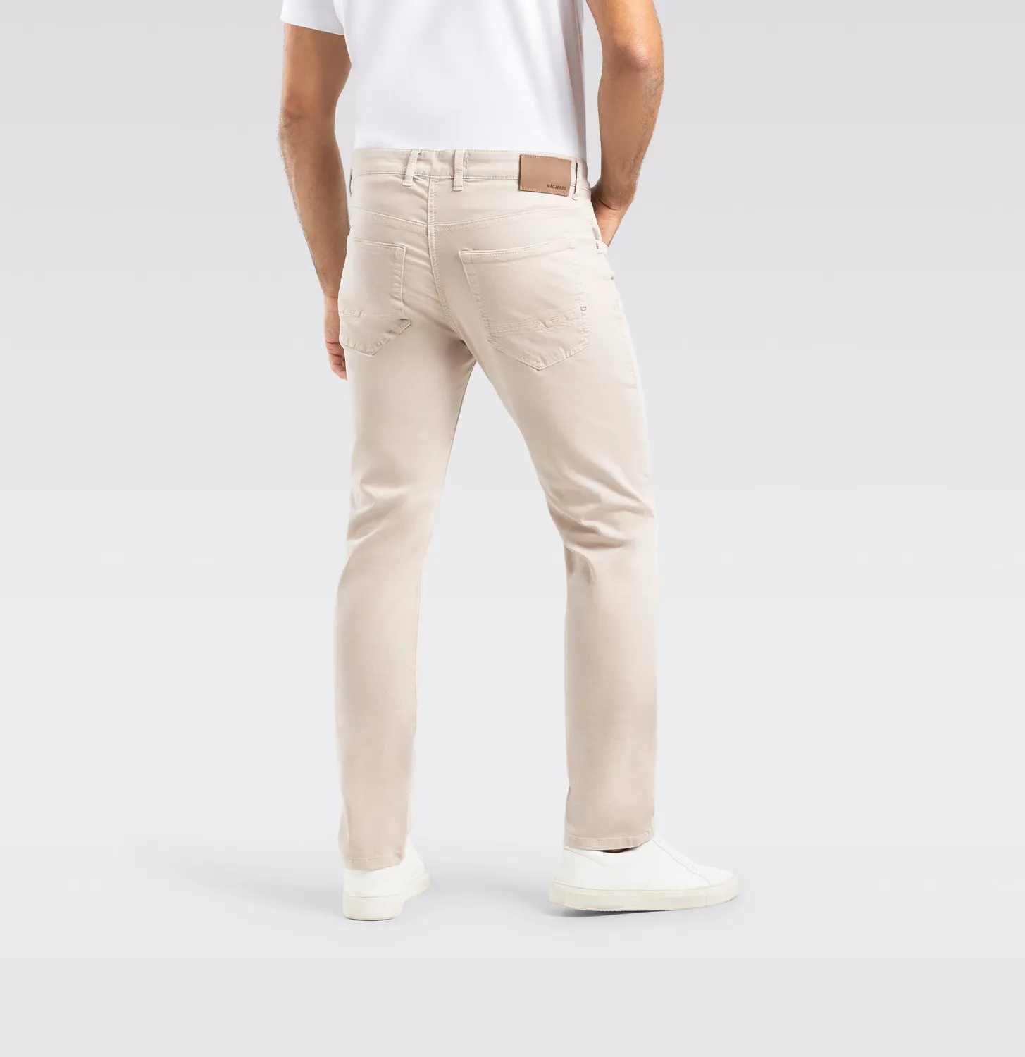 MAC Arne Pipe jeans beige modern fit let denim