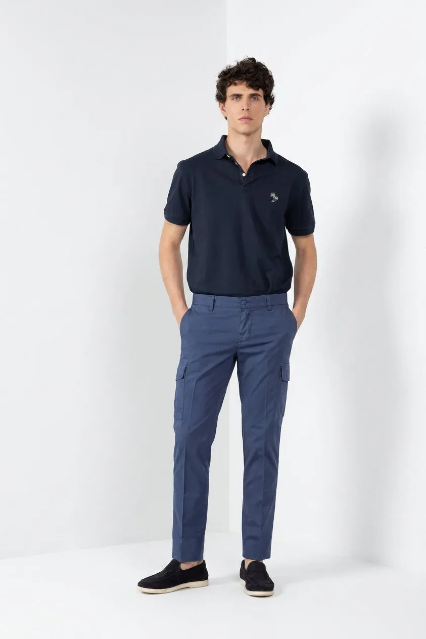 Mason's Leopardi polo navy piqué bomuld