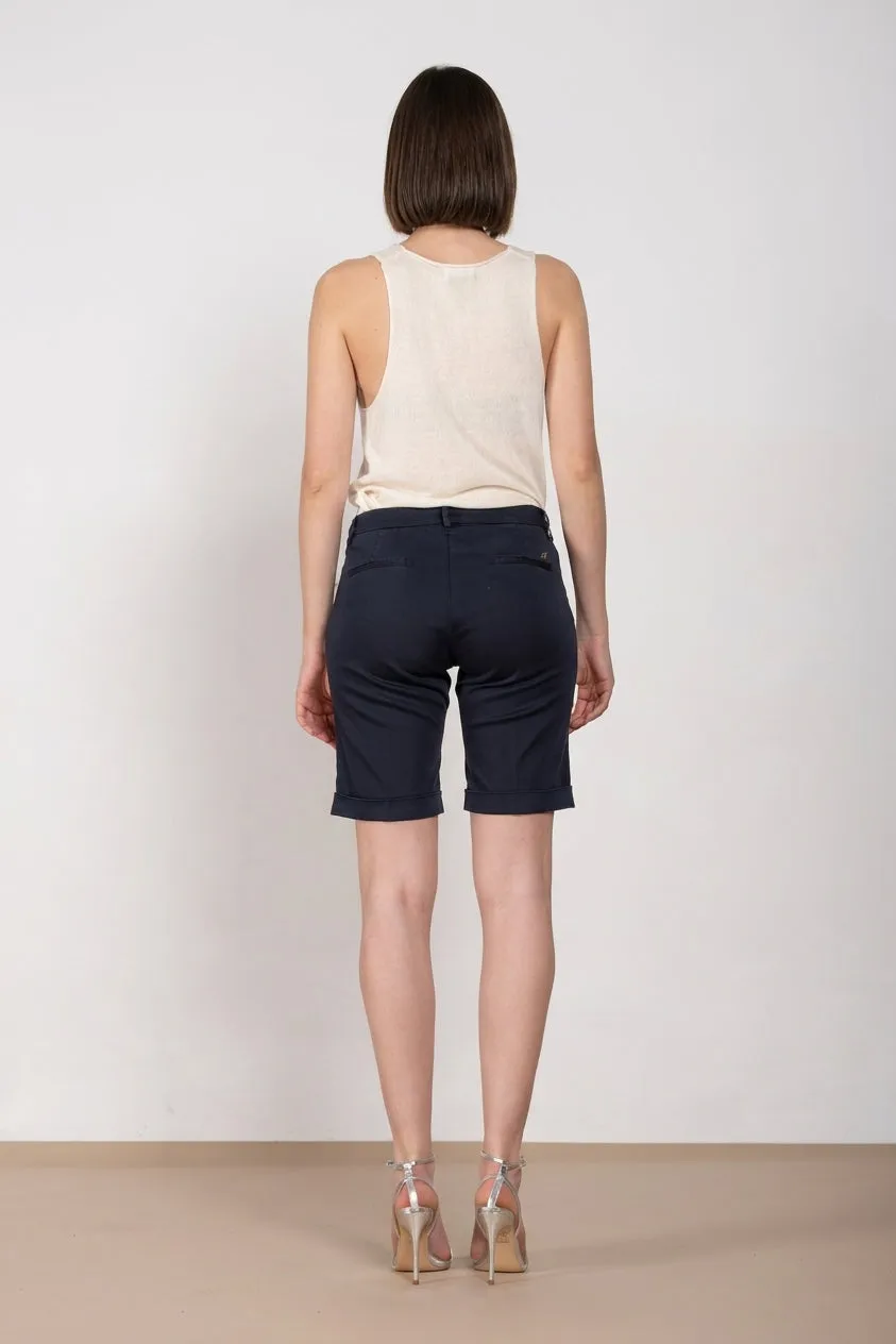 Mason's New York bermuda shorts natblå slim