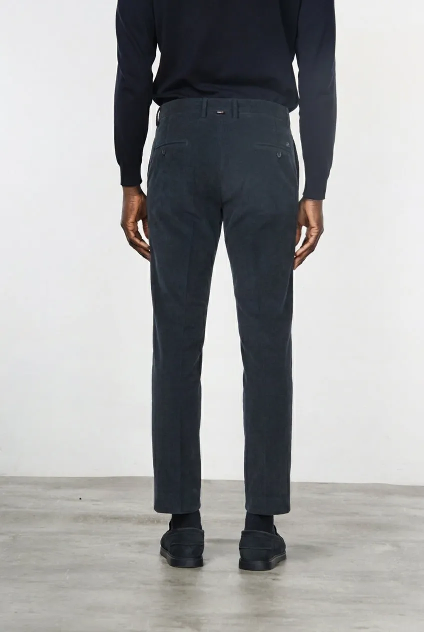 Mason's Torino chino midnatsblå fløjl slim