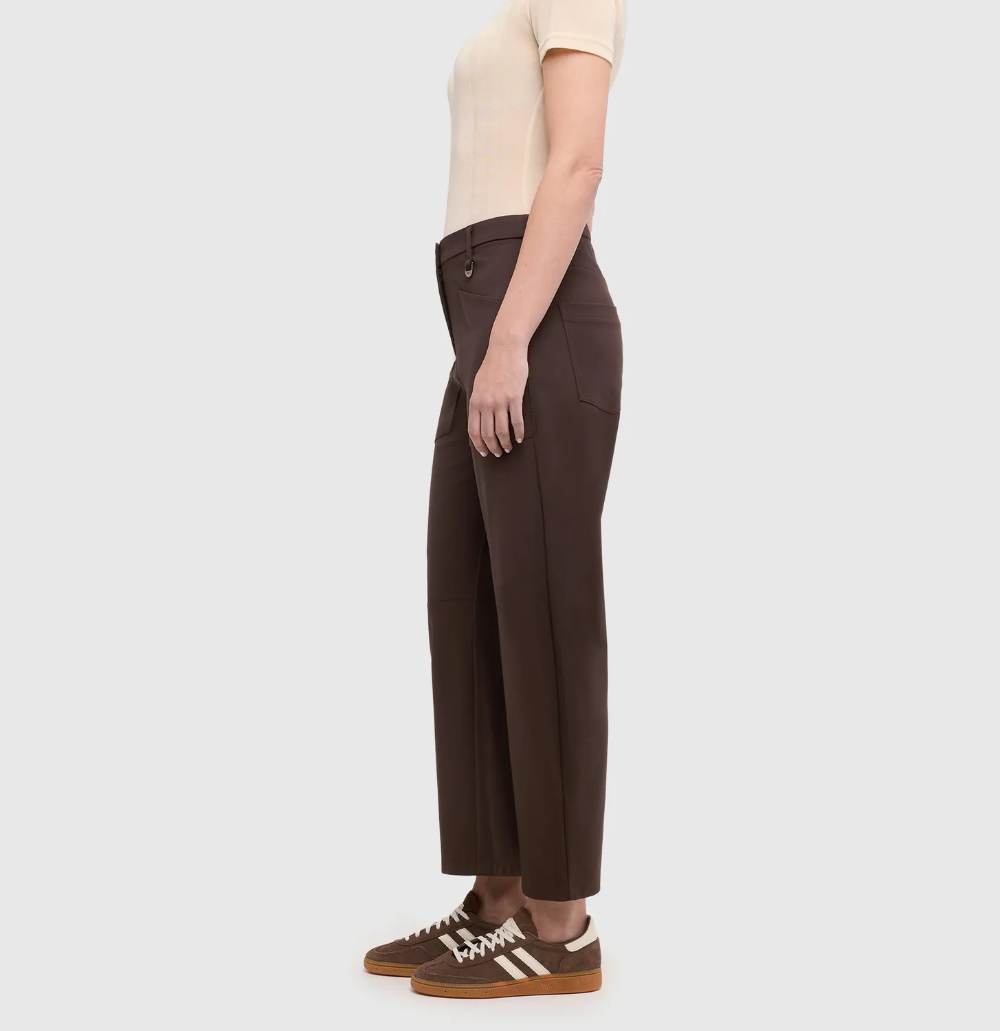 MAC Baggy Smart jerseybukser brun loose fit