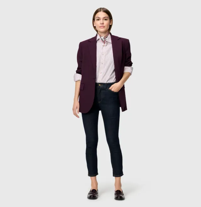 MAC Dream Summer slim jeans cropped mørkeblå