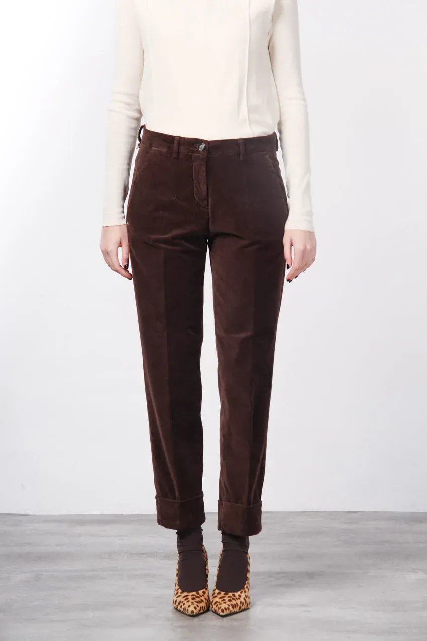 Mason's New York Carrot chinos vinrød fløjl
