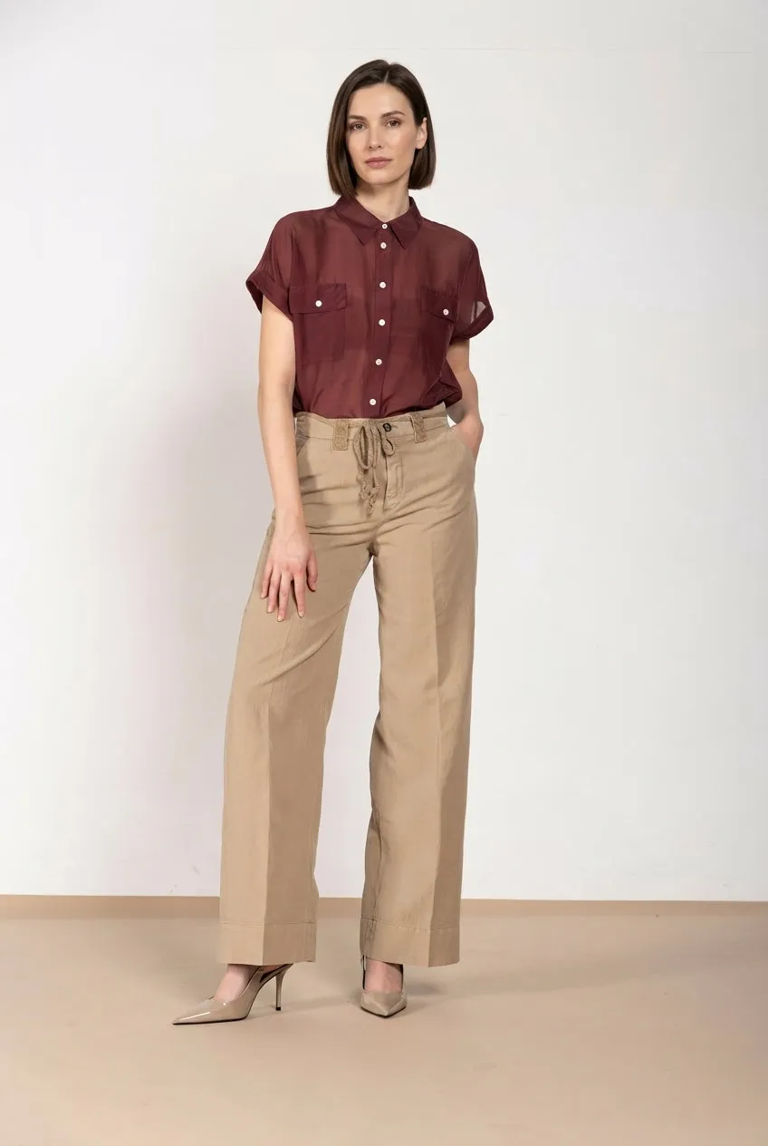 Mason's Natalie skjorte bordeaux bomuld silke