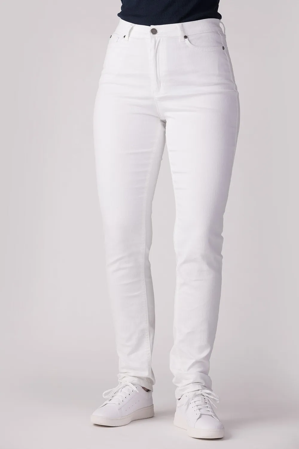 Merrytime Clara Slim jeans hvid canvas stretch