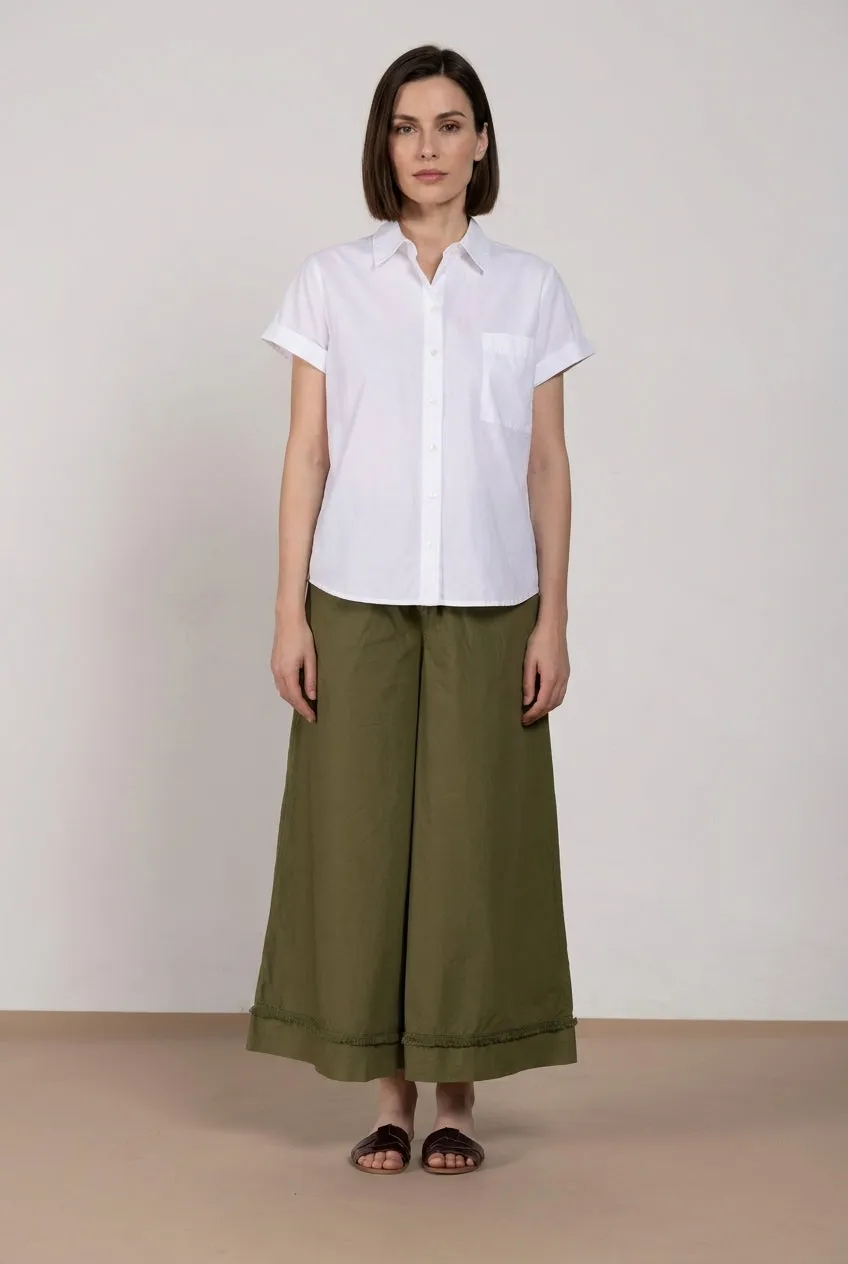 Mason's Portofino Cropped joggerbukser skovgrøn wide leg