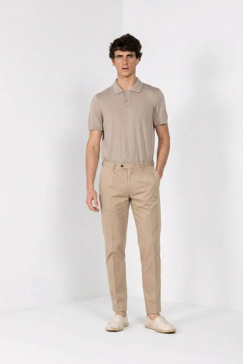 Mason's Torino City chinobukser beige silke slim