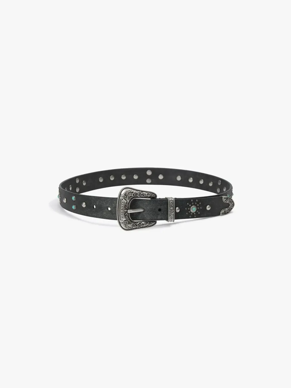 Miss Sixty studded bælte sort ægte læder