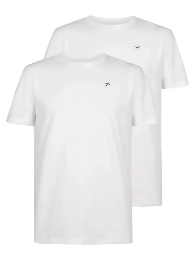 Petrol Industries Rev t-shirt 2-pak hvid økologisk bomuld