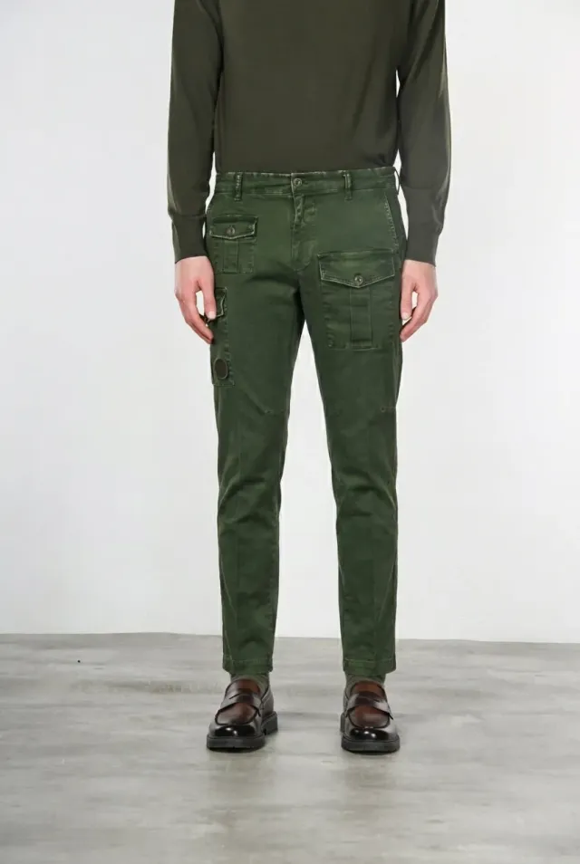Mason's George cargo bukser carrot fit grøn gabardine