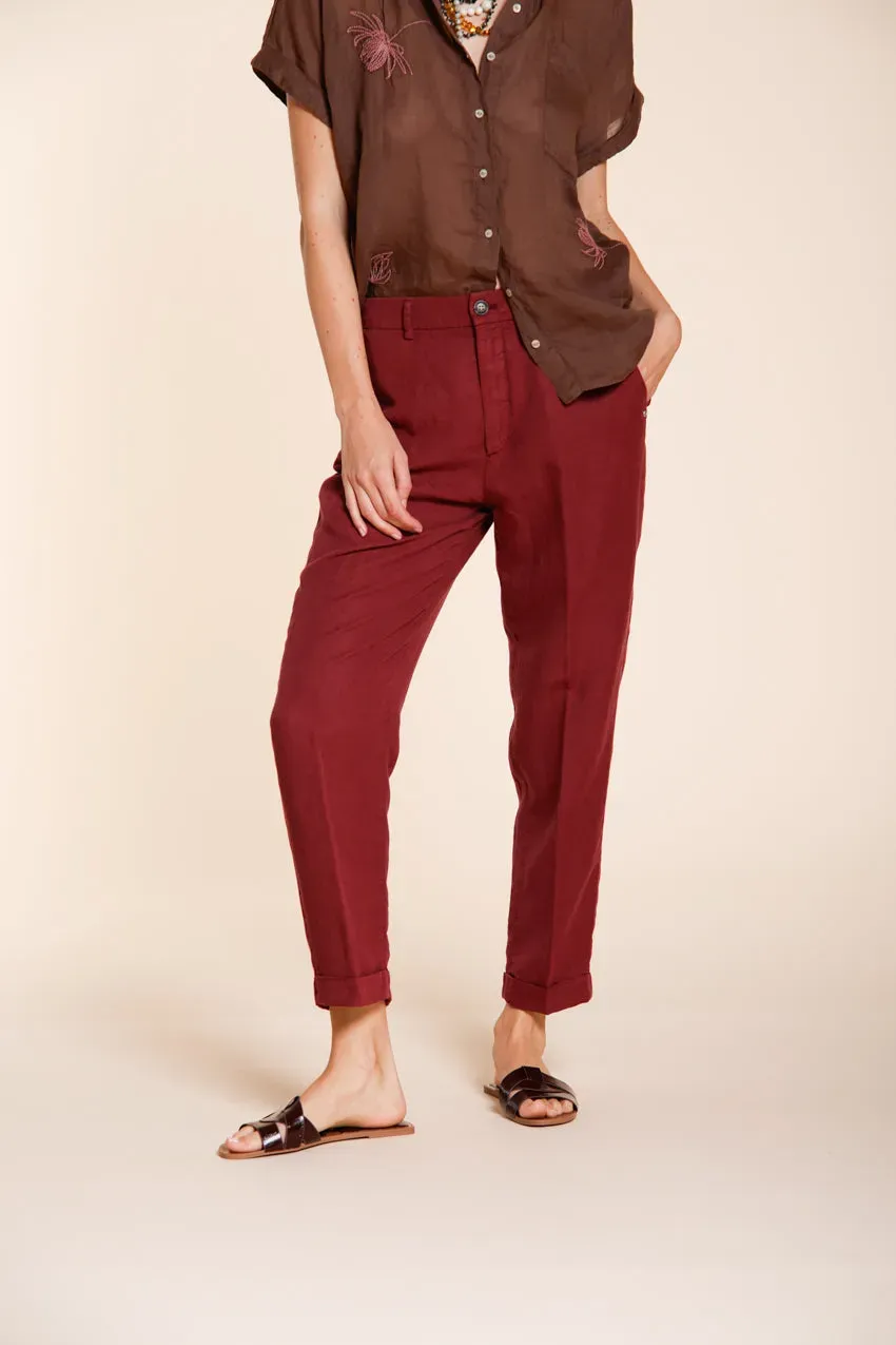 Mason's Linda Summer chinos bordeaux relaxed hør