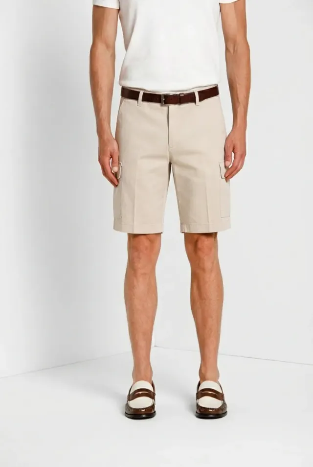 Mason's Chile bermudashorts lysebeige cargo slim