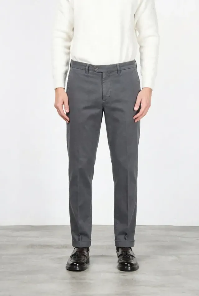 Mason's Square Work chinos grå relaxed fit stretch