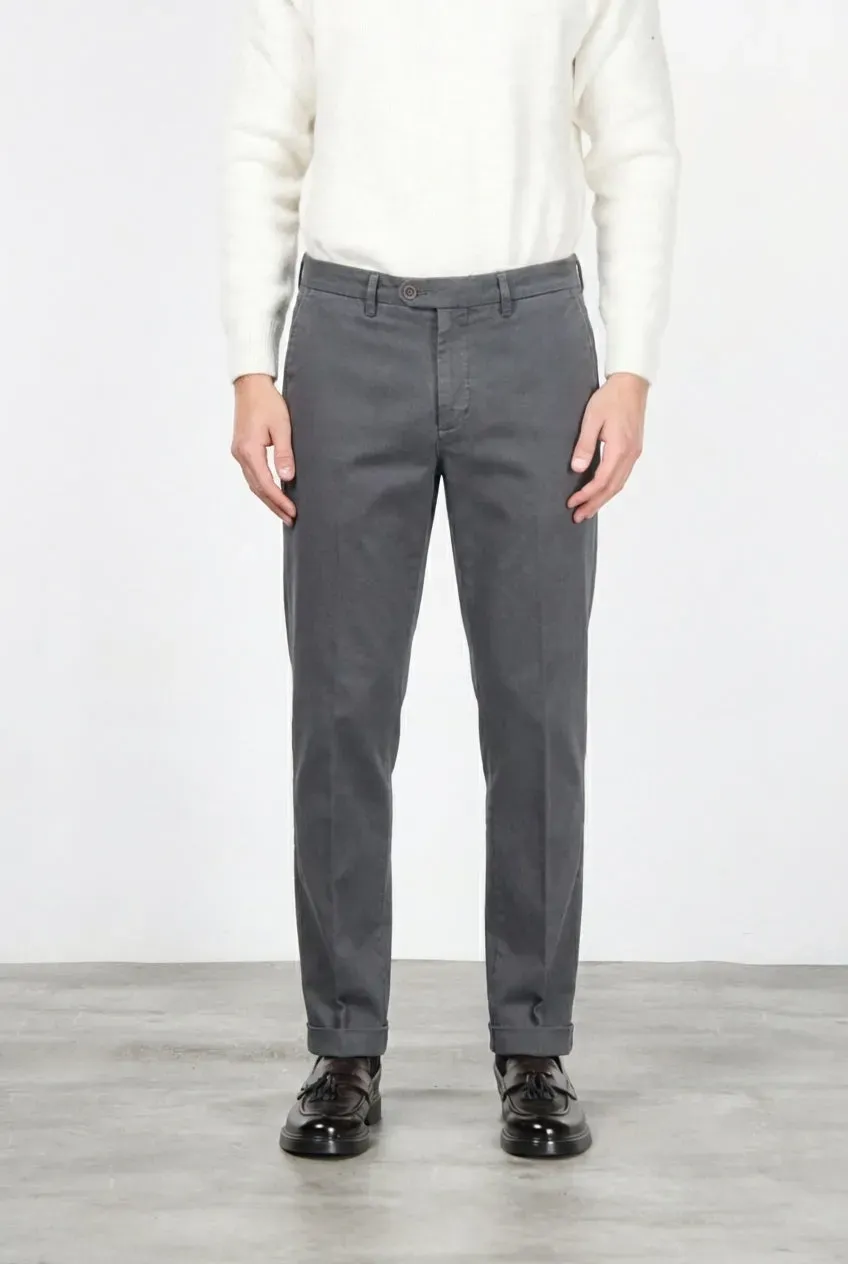 Mason's Square Work chinos grå relaxed fit stretch