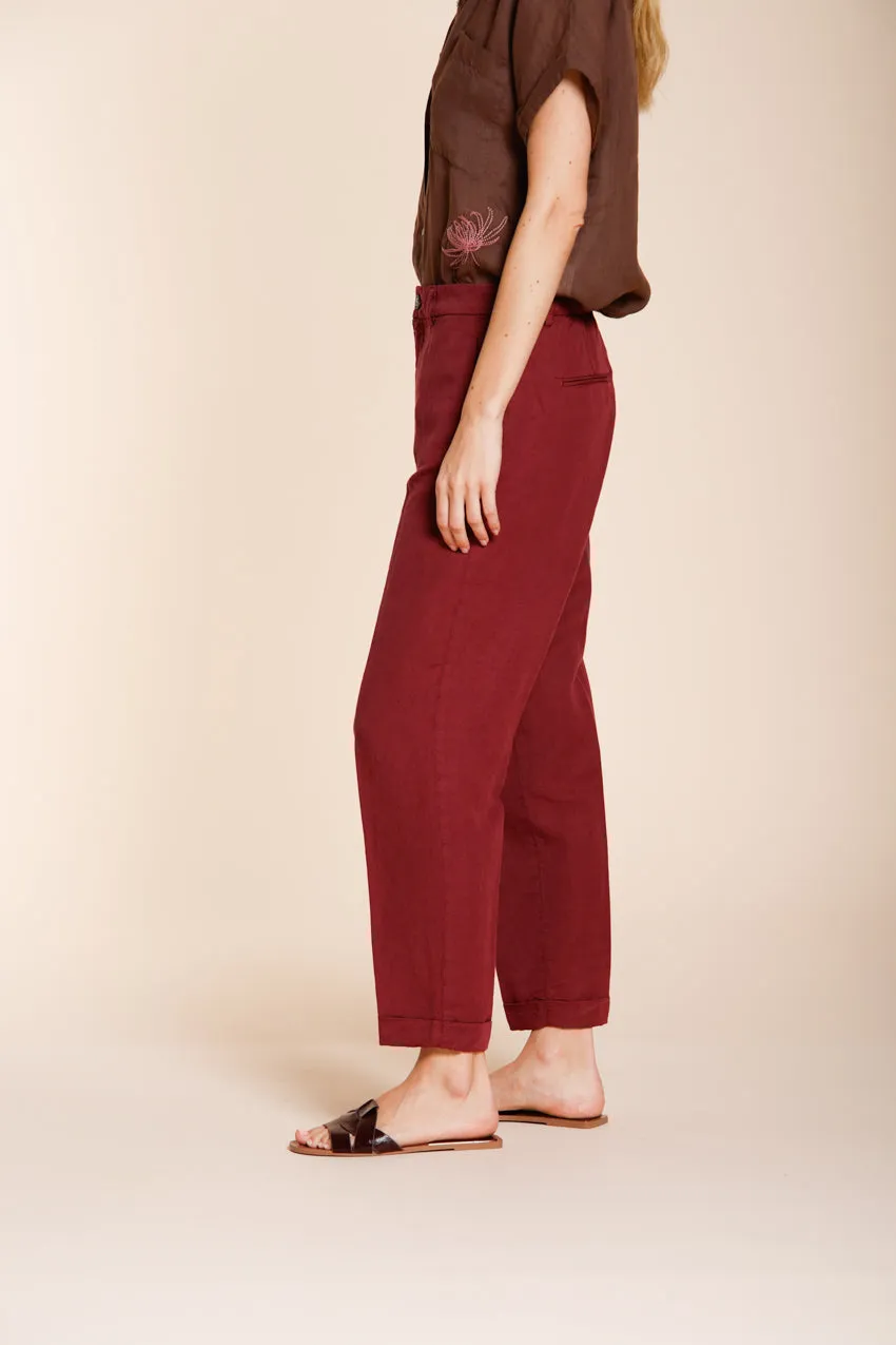 Mason's Linda Summer chinos bordeaux relaxed hør