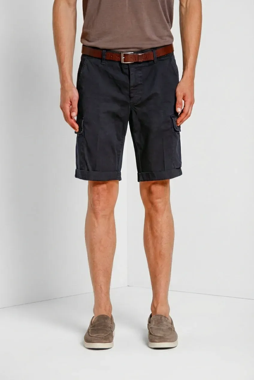 Mason's Chile cargos shorts mørkeblå slim fit