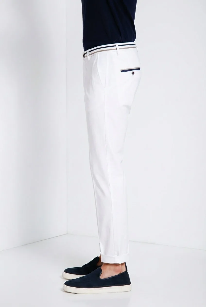 Mason's Torino Summer chinobukser hvid slim fit
