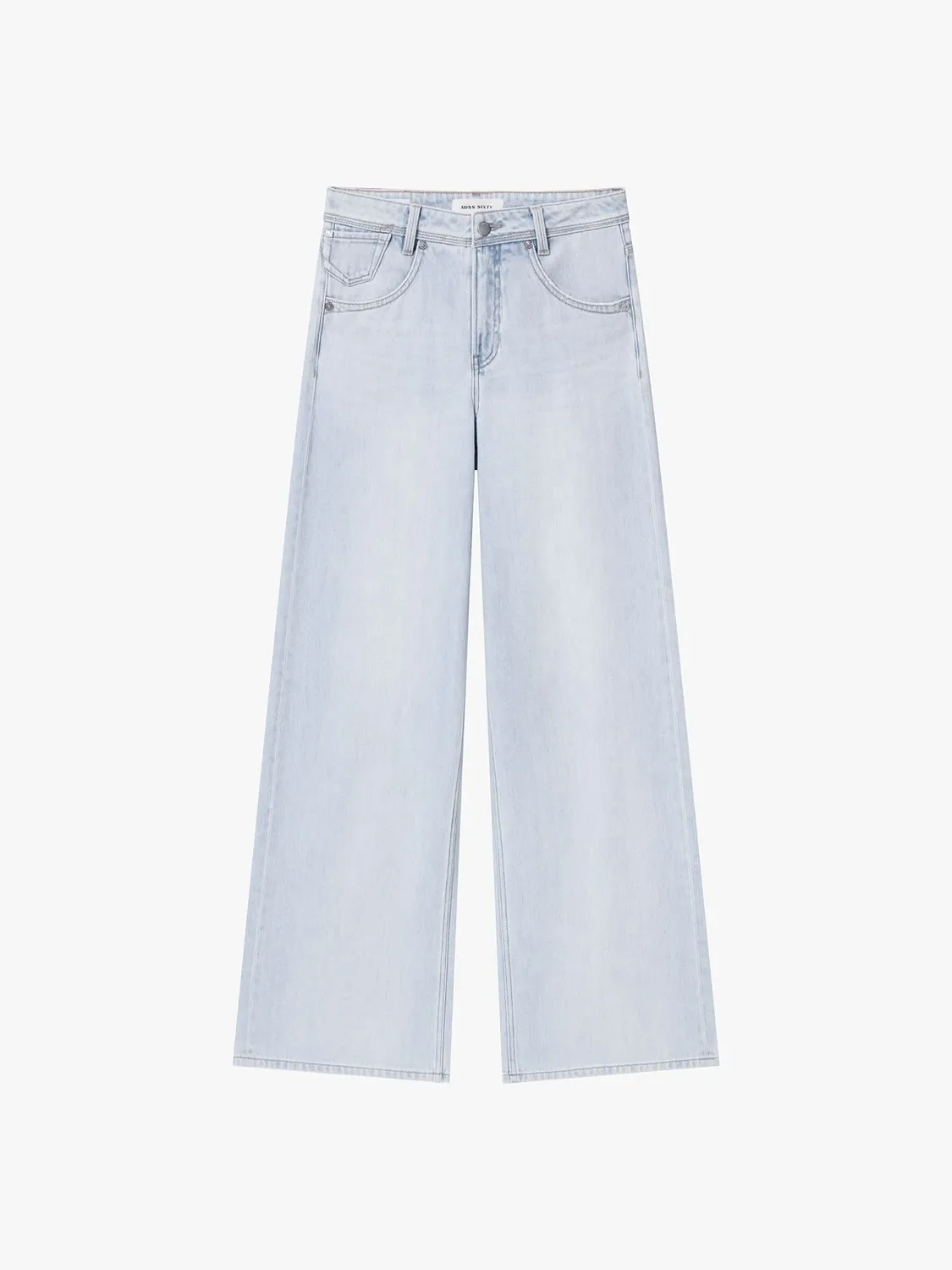 Miss Sixty Jasmine wide leg jeans medium light blue stretch