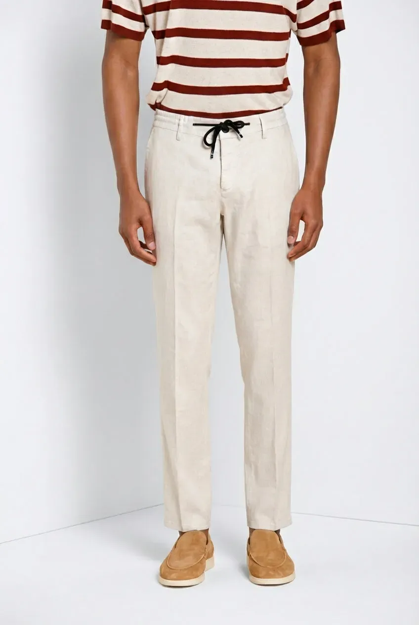 Mason's Milano Jogger chinos lysegrå hør extra slim