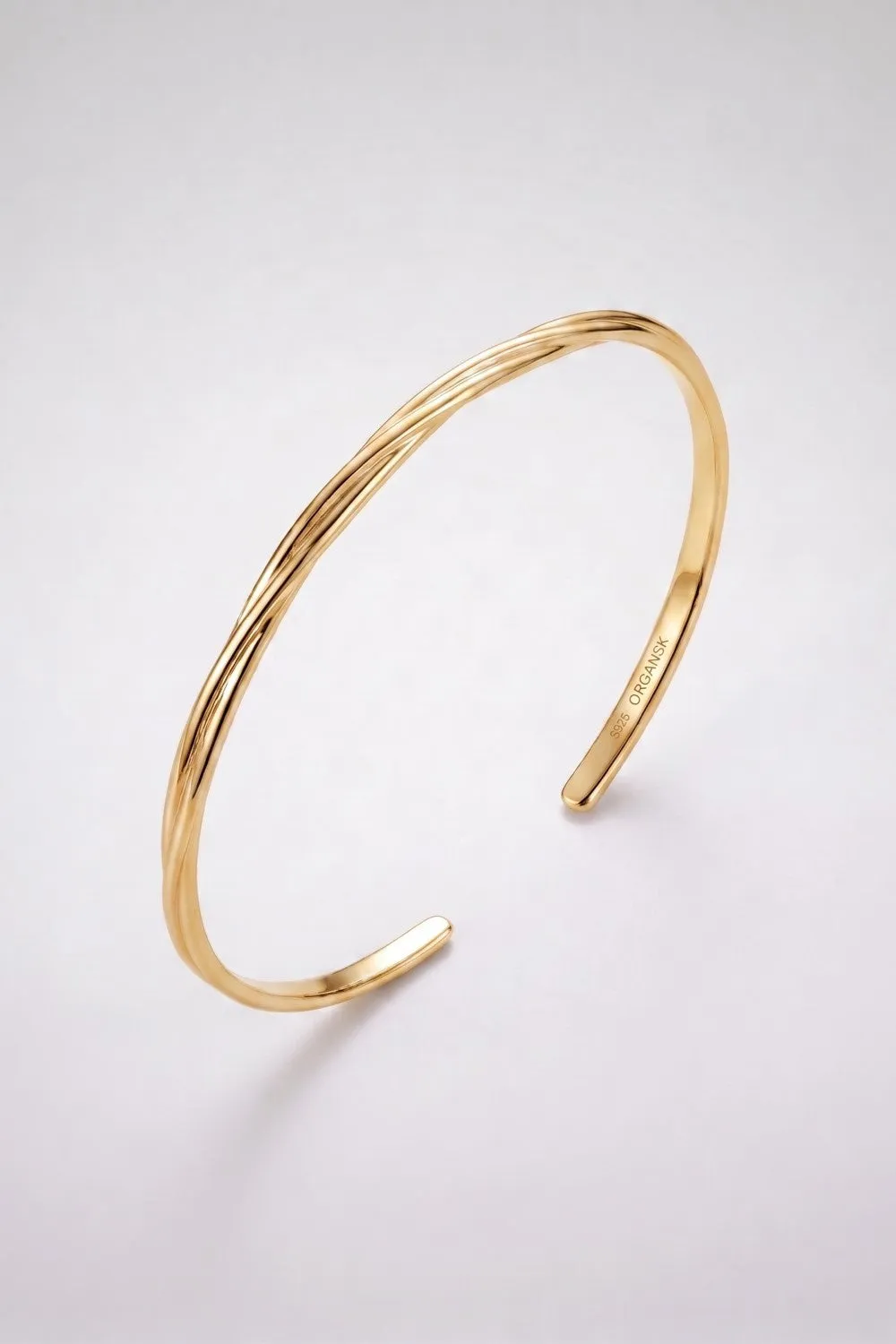 Organsk Essence Bangle armring sølv snoet