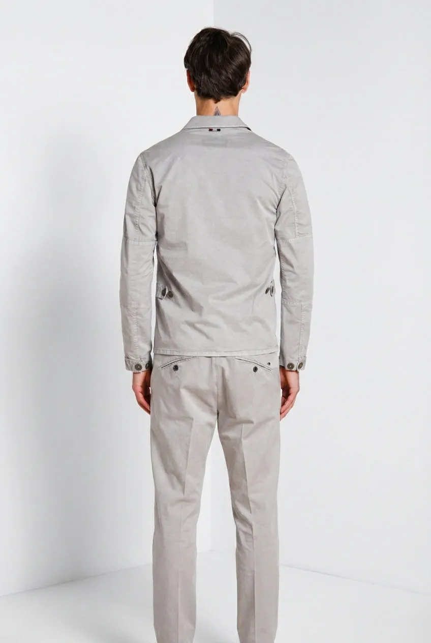 Mason's Flyshirt overshirt jakke basaltgrå stretch