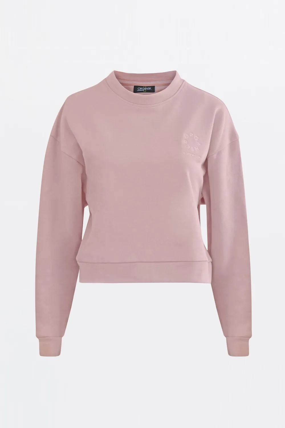 Organsk Cropped sweatshirt pink økologisk oversize